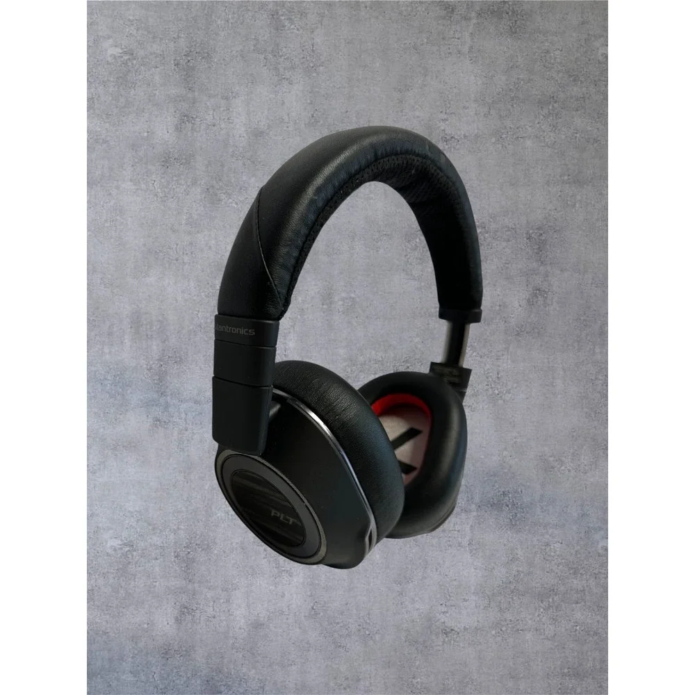 Plantronics Voyager 8200 UC Bluetooth Headphones Black Red Noise Canceling-Read